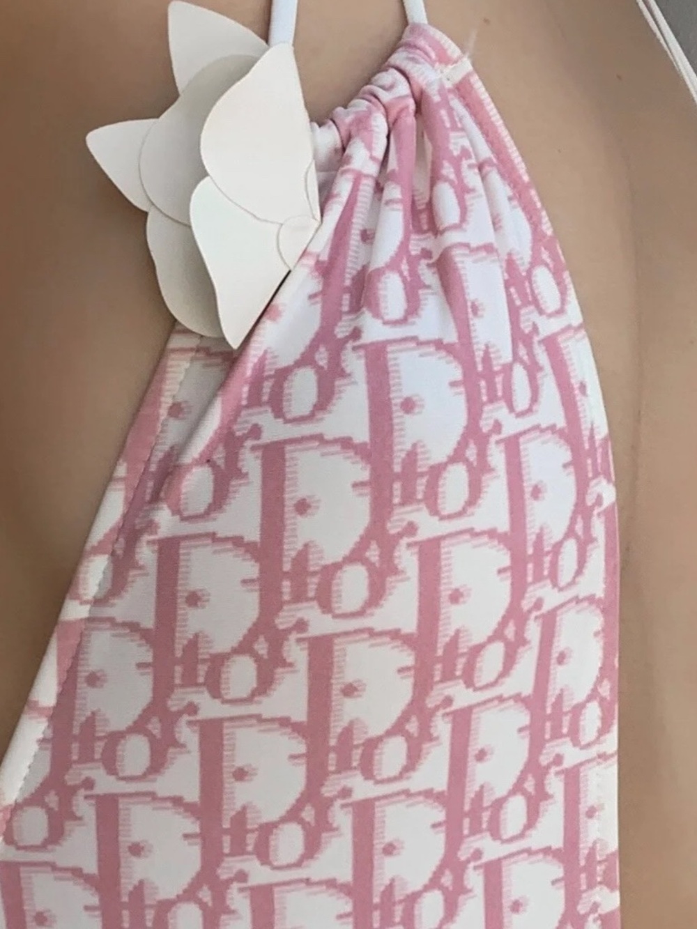 Christian Dior Y2K Vintage John Galliano White & Pink 2004 swimsuit one piece - Picture 8 of 10